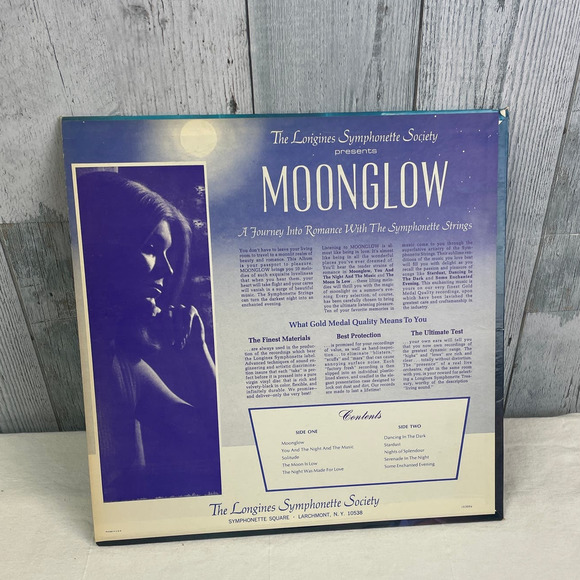 Vintage 1960s The Longines Symphonette Society Moonglow LP Vinyl Record - Picture 2 of 2